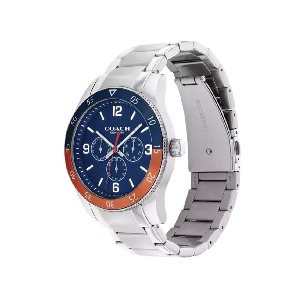 Men’s Coach Casey Watch, 42 mm Orange/Navy